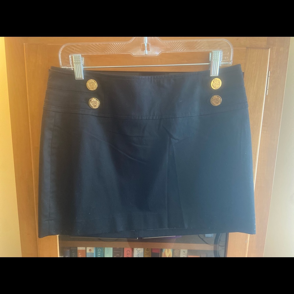 Black Express Mini Skirt, Size 6, Y2K